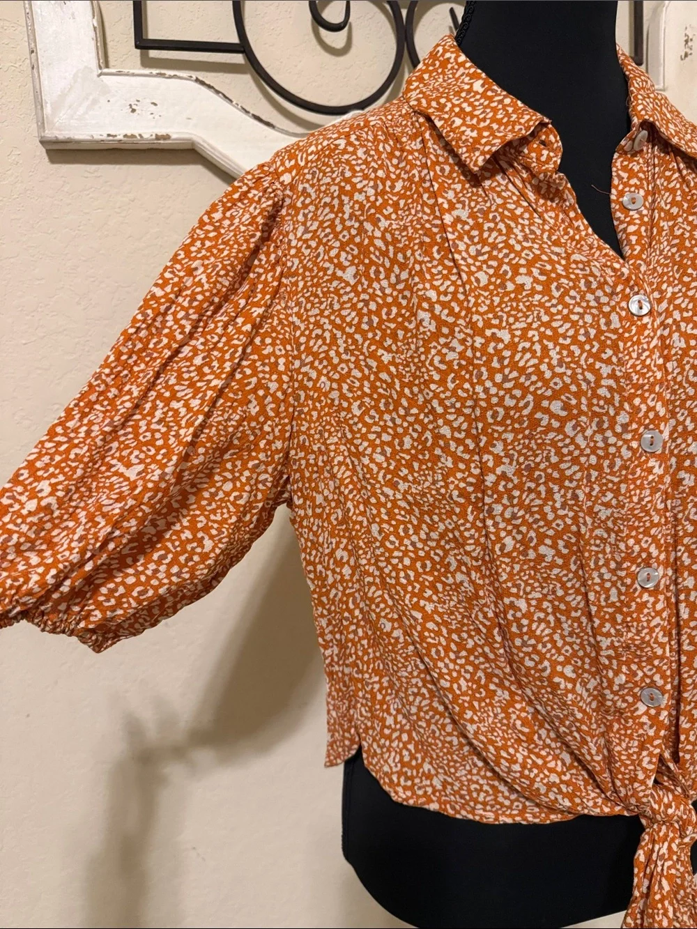 Free People Tie-Front Button Down Shirt